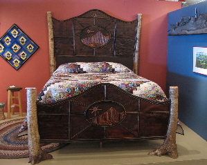rustic furniture, rustic bed, Adirondack furniture